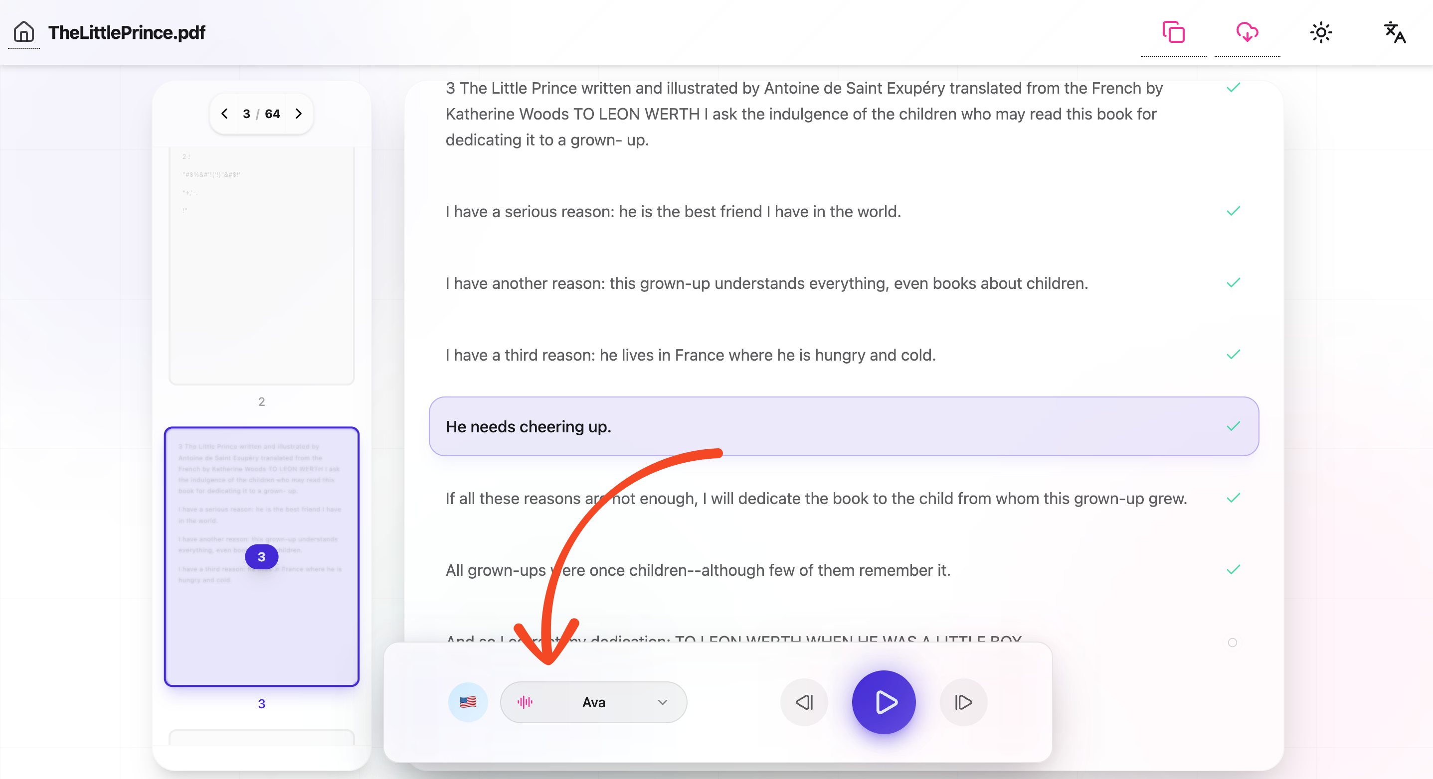 Choose Language and Voice